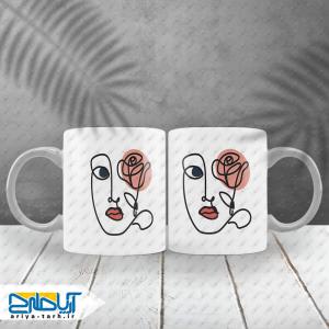 فایل لایه باز ماگ سابلیمیشن چهره مینیمال