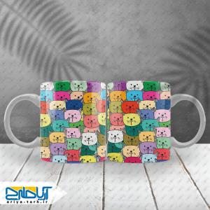 طرح لایه باز ماگ سابلیمیشن گربه های کارتونی