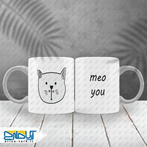 فایل لایه باز ماگ سابلیمیشن گربه مینیمال