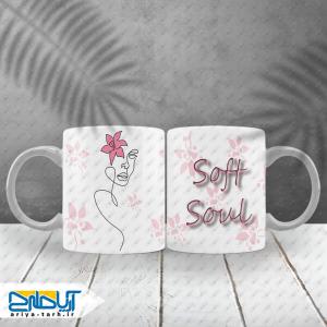 طرح لایه باز ماگ سابلیمیشن مینیمال دخترانه