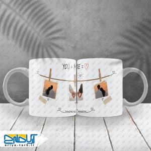 طرح لایه باز ماگ سابلیمیشن عاشقانه me + you